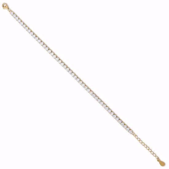 Seville SILVIA MEDIUM forgyldt tennis armbånd 