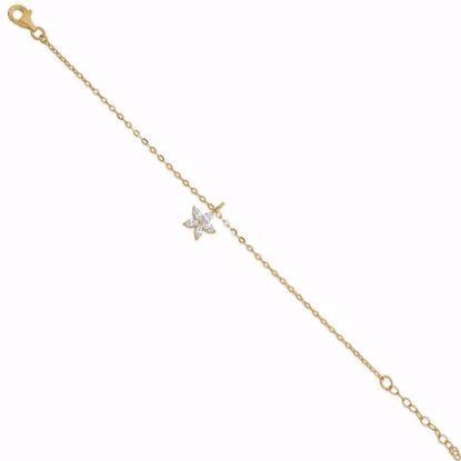 Sølvarmbånd fg med blomst 14+3cm