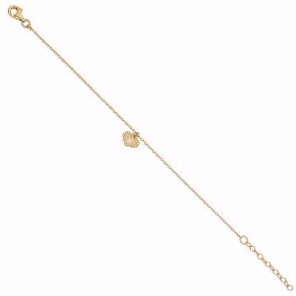 Sølvarmbånd fg med hjerte 14+3cm