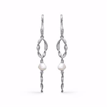 Seville CAPRI sølv ørehængere med perle