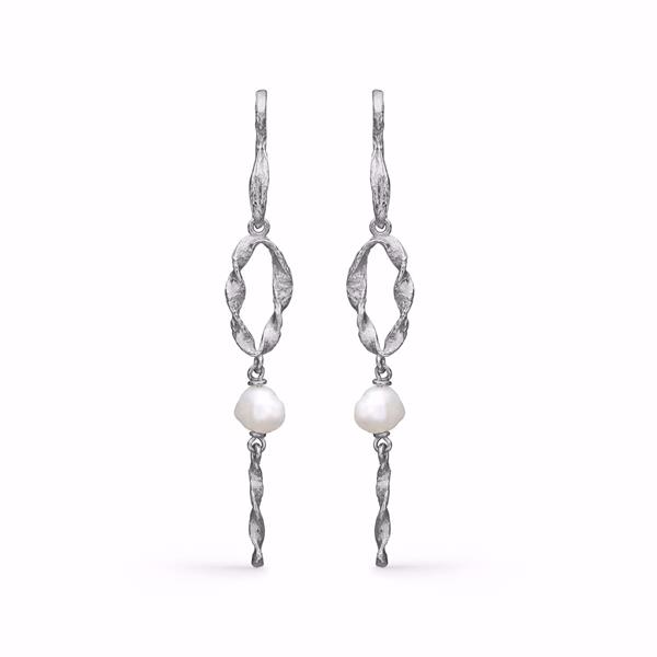 Seville CAPRI sølv ørehængere med perle