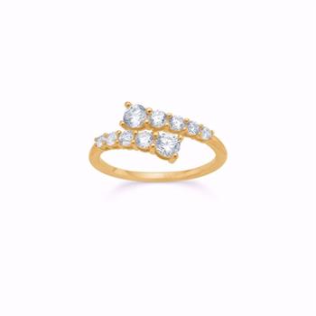 Guld & Sølv Design 8 kt guldring med zirkonia