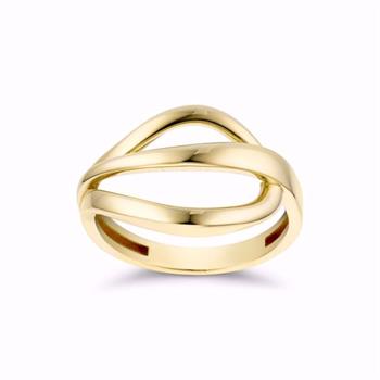 Guld & Sølv Design 8 karat guldring med flettet design