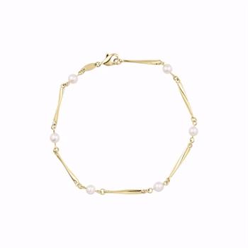 Støvring Design Pind og perle armbånd 8 kt guld 19 cm