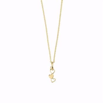 Guld & Sølv Design 8kt guld hjertehalskæde 45 cm