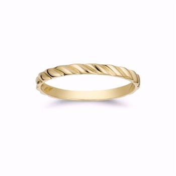 Guld & Sølv Design snoet guldring 8 kt guld