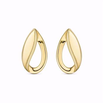 Guld & Sølv Design 8 kt guldørestikker dråbeform