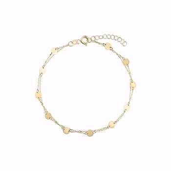 Guld & Sølv Design 8 kt guldarmbånd dobbelt 19 cm