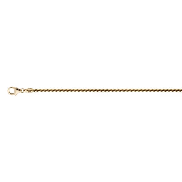 Slangekæde i 18 karat guld - 1,5 mm bred, 50 cm lang | Svedbom