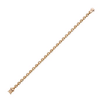 Smuk og klassisk Anker facet kæde i 3,0 x 3,0 mm i 18 karat guld - fra 45-60 cm fra Svedbom