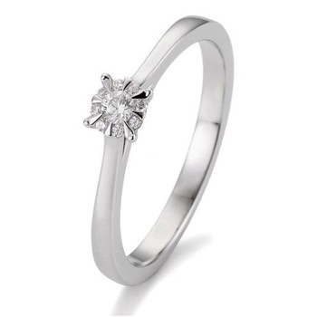 Platin 950 Engagement Solitaire ring med 0,104 ct Diamanter Wesselton SI