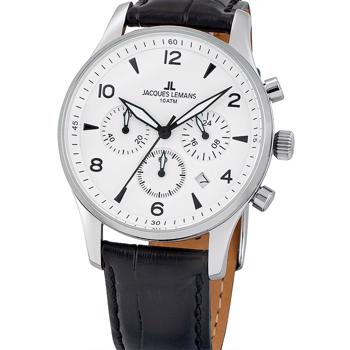 Jacques Lemans London Chrono Stål Quartz herre ur, model 1-1654.2ZB