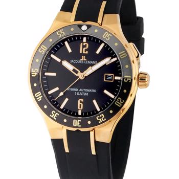 Jacques Lemans Hybromatic Forgyldt stål Automatik herre ur, model 1-2109E