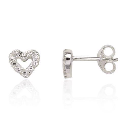 Image of Støvring Design sterling sølv ørestikker, hjerte med blank overflade, model 10148910