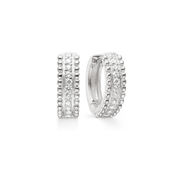 Image of Støvring Design Sterling sølv øreringe, creol med blank overflade, model 10224020