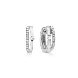 Image of Støvring Design Sterling sølv øreringe, creol med blank overflade, model 10224021