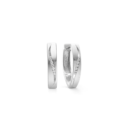 Image of Støvring Design Sterling sølv øreringe, creol med blank overflade, model 10224987