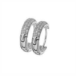 Image of Støvring Design Sterling sølv øreringe, creol med blank overflade, model 10239981