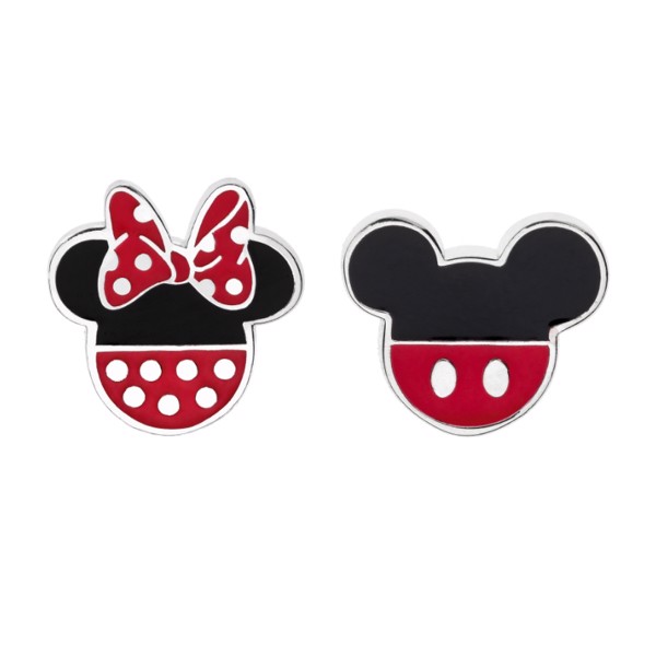 Disney's Minnie og Mickey Mouse siliuet ørestikker, en af hver