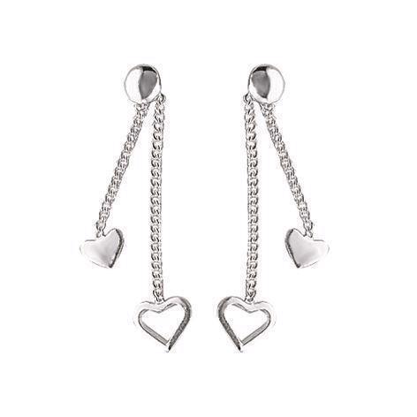 Aagaard Sterling sølv øreringe, hjerter med blank overflade, model 1196160