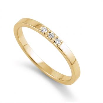 Aagaards Alliancering model 621-14 kt rødguld  med 5 stk 0,02 ct TW/SI