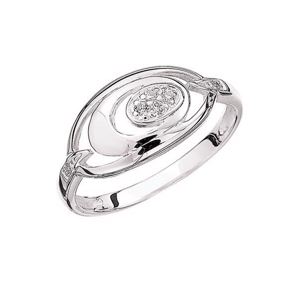 Elegant oval fingerring med glimtende zirkonia fra Støvring Design