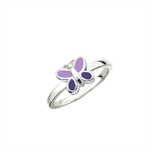 SmykkeLine 925 sterling sølv fingerring, Sommerfugl med blank overflade, model 12223410