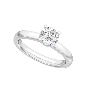 14 kt hvidguld Classic Luxury by Siersbøl, med i alt 1,0 ct Top Wesselton / SI