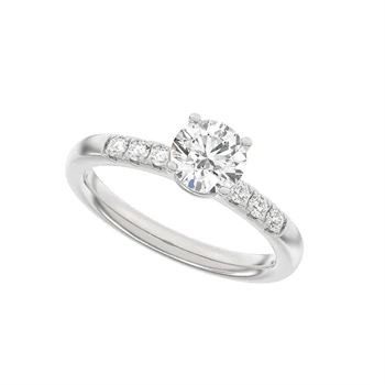 14 kt hvidguld Classic Luxury by Siersbøl, med i alt 1,2 ct Top Wesselton / SI