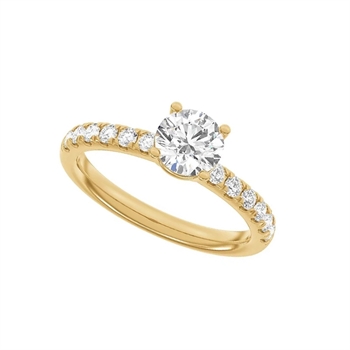 14 kt rødguld Classic Luxury by Siersbøl, med i alt 1,4 ct Top Wesselton / SI