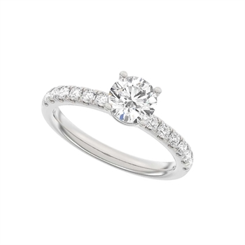 14 kt hvidguld Classic Luxury by Siersbøl, med i alt 1,4 ct Top Wesselton / SI