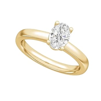 14 kt rødguld Classic Luxury by Siersbøl, med i alt 1,0 ct Top Wesselton / SI