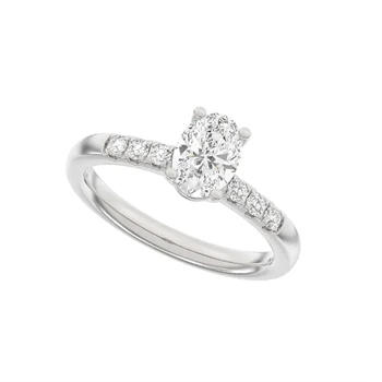 14 kt hvidguld Classic Luxury by Siersbøl, med i alt 1,2 ct Top Wesselton / SI