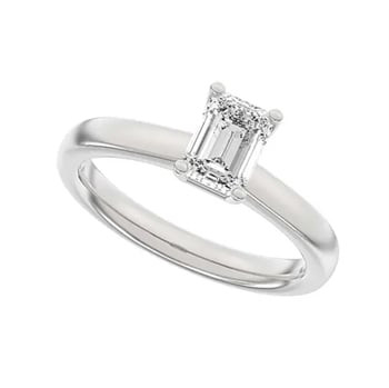 14 kt hvidguld Classic Luxury by Siersbøl, med i alt 1,0 ct Top Wesselton / SI