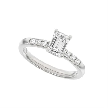 14 kt hvidguld Classic Luxury by Siersbøl, med i alt 1,2 ct Top Wesselton / SI