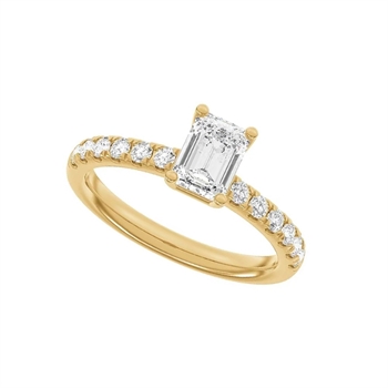 14 kt rødguld Classic Luxury by Siersbøl, med i alt 1,4 ct Top Wesselton / SI