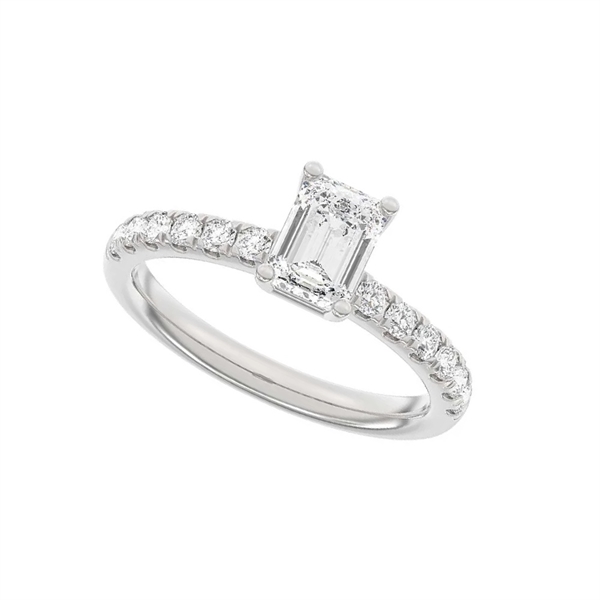 14 kt hvidguld Classic Luxury by Siersbøl, med i alt 1,4 ct Top Wesselton / SI
