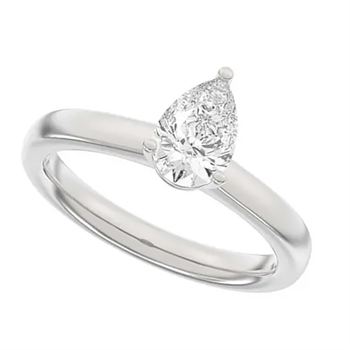 14 kt hvidguld Classic Luxury by Siersbøl, med i alt 1,0 ct Top Wesselton / SI