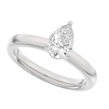 14 kt hvidguld Classic Luxury by Siersbøl, med i alt 1,0 ct Top Wesselton / SI
