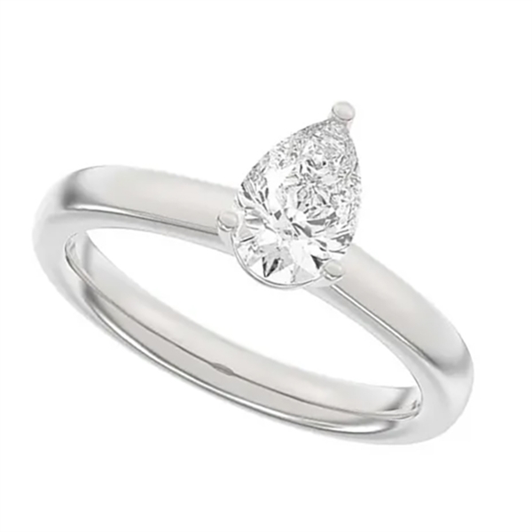 14 kt hvidguld Classic Luxury by Siersbøl, med i alt 1,0 ct Top Wesselton / SI