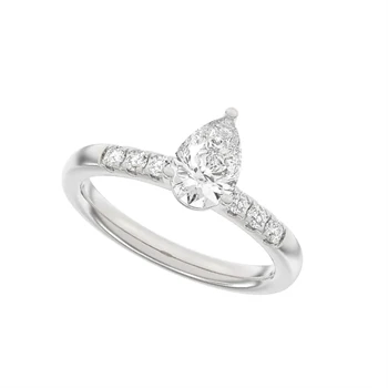 14 kt hvidguld Classic Luxury by Siersbøl, med i alt 1,2 ct Top Wesselton / SI