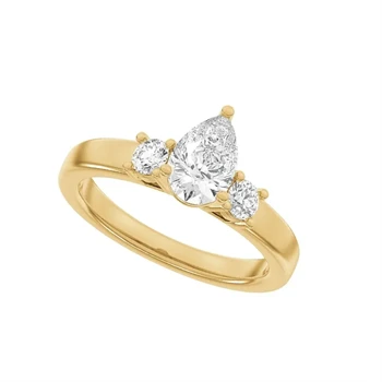 14 kt rødguld Classic Luxury by Siersbøl, med i alt 1,33 ct Top Wesselton / SI