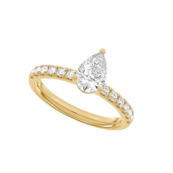 14 kt rødguld Classic Luxury by Siersbøl, med i alt 1,4 ct Top Wesselton / SI