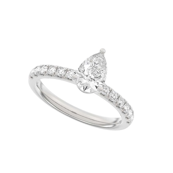 14 kt hvidguld Classic Luxury by Siersbøl, med i alt 1,4 ct Top Wesselton / SI