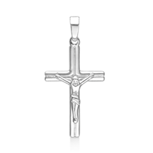 Støvring Design sterling sølv vedhæng, Kors med blank overflade, model 14239998