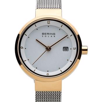 Solor Ladies Forgyldt stål quartz dame ur fra Bering, 14426-010
