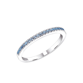 Joanli Nor HELLENOR alliance ring i sterling sølv med smukke, lyseblå zirkonia 