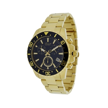 Bonett herreur med chronograph forgyldt m/ sort urskive