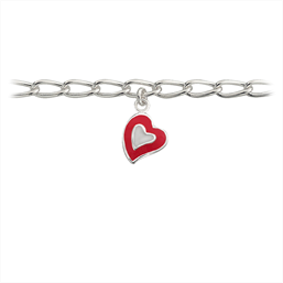 SmykkeLine 925 sterling sølv armbånd, hjerte med blank overflade, model 15023214