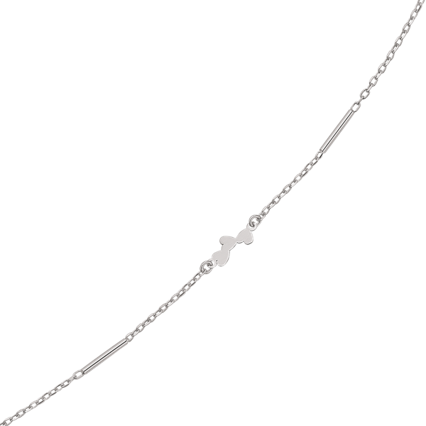 Enkelt sølv armbånd med tre små hjerter fra Støvring Design